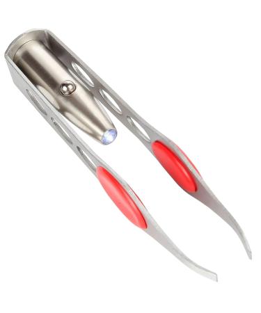 Trenton Gifts Stainless Steel Tweezers with LED Light - Set of 3 for Precision Hair Removal - Buy Online on SooperMarket.com