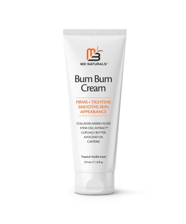Bum Bum Cream with Lemon Vanilla Scent - 2-in-1 Cellulite Cream and Massage Lotion - Non-Greasy Skin Tightening Cream for Firm Butt  Belly & Thighs with Cupua u Collagen and Caffeine - 8 Fl Oz