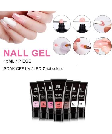 Layhou Gel Extension Nail Kit Polygel Nail Kit Nail Strengthen Gel UV/LED Nail Lamp Nail Dryer Base Coat Top Coat with Nail Brush Nail File Nail Clip Manicure Tools #1 - Buy Online on SooperMarket.com