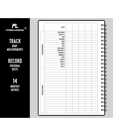 Fitness Logbook - Track 150 Workouts - A5 Undated Journal for Weight Loss, Muscle Gain, Gym Exercise - Durable Cover - For Men & Women - Buy Online on SooperMarket.com