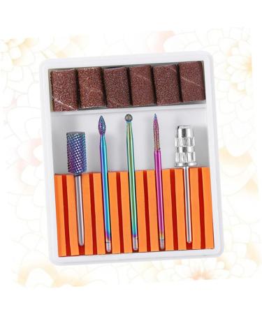 POPETPOP 1 Set Nail Drill Bits Nail Art Equipment Braiding Hair Supplies Dappen Dish for Acrylic Nails Tweezers Sheath Tiny Straw Hat Bunny Ear Pearl Clip Cuticle Drill Bit Manicure Tool 6.5x5.5cm Orange - Buy Online on SooperMarket.com