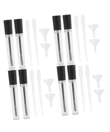 Healeved 8 Sets Refillable Eyelash Cream Bottle Mascara Tubes Empty Clear Mascara for Eyelashes Plastic