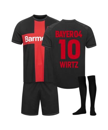 Oltbtmxwn Leverkusen jersey 23/24 home/away football jerseys shorts socks Socken Set for children/adults No. 4 Tah No.10 Wirtz No.22 Boniface No. 34 Xhaka football Trikot 24 No.10