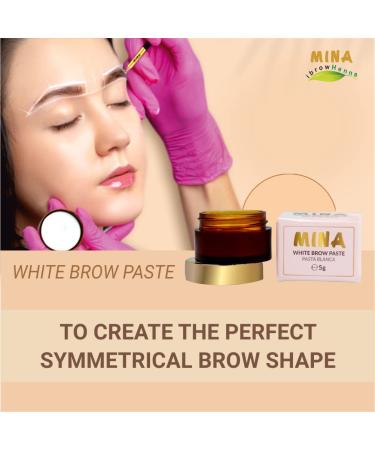 MINA White Brow Paste 5g - Define & Enhance Eyebrows | Ideal for Brow Tinting - Buy Online on SooperMarket.com