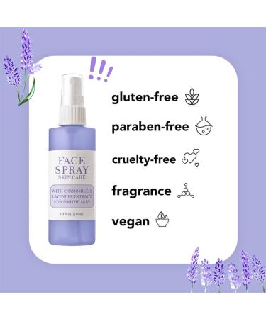 Lavender Hydrating Face Mist Facial Spray with Lavender & Chrysanthemum Lavender Face Toner for Dry Skin Makeup Setting Spray for Face Soothing Face Spray Nourishing Dry Skin & Relieve Acne 100ml - Buy Online on SooperMarket.com