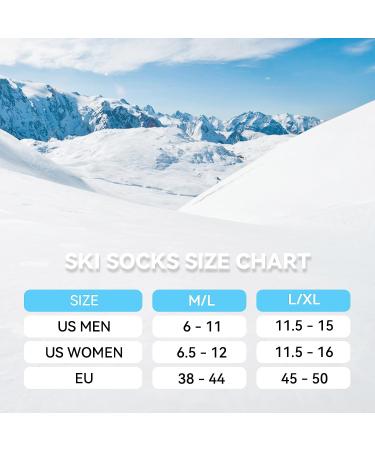 2 Pairs Unisex OTC Ski Socks for Snowboarding & Winter Sports - Gray, Medium - Buy Online on SooperMarket.com
