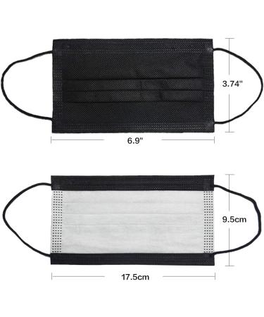 100Pcs Medical Grade Black Disposable Face Masks - 3 Ply - USA Made for Adults - Soft, Breathable & Comfortable - Buy Online on SooperMarket.com