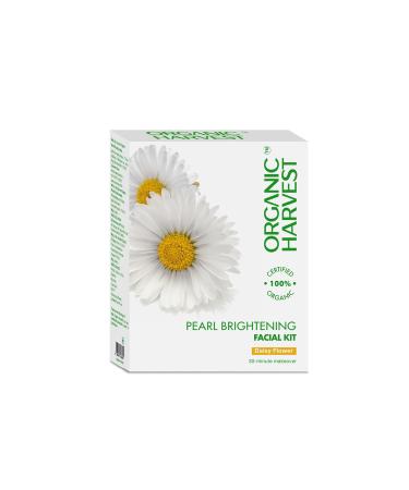 Pearl Brightening Facial Kit: Daisy Flower | For Glowing Skin | Anti-Aging Facial Kit for Men & Women | Sulphate & Parabens Free | 100% American Certified Organic 40gm