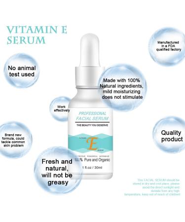 Vitamin E Serum for Face | 20% Anti-Aging Formula with Vitamin C | Reduces Dryness Dark Spots & Wrinkles | 1 fl oz - Buy Online on SooperMarket.com