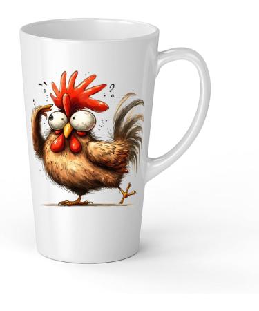 White Ceramic Kids Chicken Mug - Large 483 ml Perfect for Hot Chocolate or Milk Fun and Easy to Use - Buy Online on SooperMarket.com