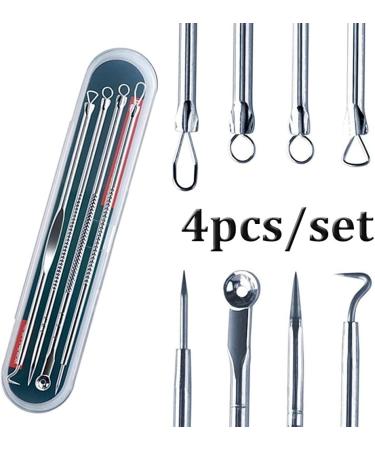 U-K Newest Dual Heads Acne Needle Blackhead Blemish Squeeze Pimple Extractor Remover Spot Cleaner Beauty Skin Care Tool 4pcs/set - Buy Online on SooperMarket.com