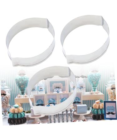 IMIKEYA Cake Mold 3 Pcs Baking Mold Stainless Steel Fondant Mold medium Silver - Buy Online on SooperMarket.com