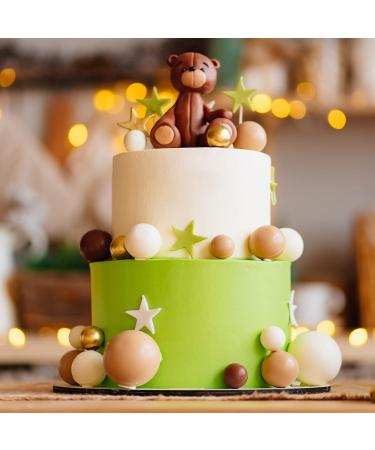 Astaron 32-Piece Tortendeko Balls Cake Topper | Mini-Balloons Rabbit Decor for Wedding Baby and Birthday Parties - Brown & Gold - Buy Online on SooperMarket.com