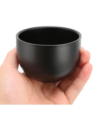 Premium Black Stainless Steel Shaving Soap Bowl with Lid - Ideal Men's Foam Cup for Slick Lather & Perfect Father's Day Gifts - Buy Online on SooperMarket.com