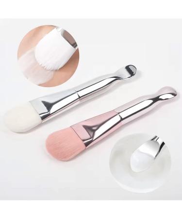 Face Mask Applicator Brush - Dual-Ended Soft Bristles Tool for Mud Clay & Charcoal Masks | Rose Gold Cosmetic Beauty Spatula for Creams & DIY Skincare - Buy Online on SooperMarket.com