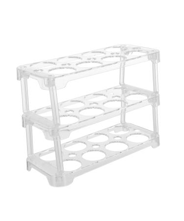 OSALADI Egg Grid Clear Plastic Tray Clear Plastic Eggs Clear Egg Container Egg Carton Side Door Memory Transparent 22.3X16.2X10.1CM