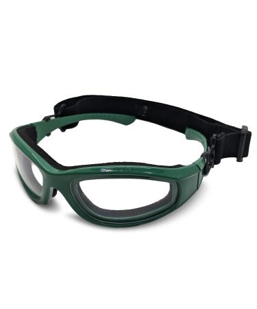 Fresh Menu Kitchen Onion Goggles with Adjustable Strap Protective Eyewear for Onion Fumes Splashing Oil and Smoke Clear Anti-Glare Safety Goggles Durable Frame with Foam Cushions Green