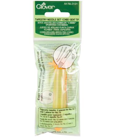 Clover 3121 Tapestry Needle Set Chibi, Bent Tip , Beige