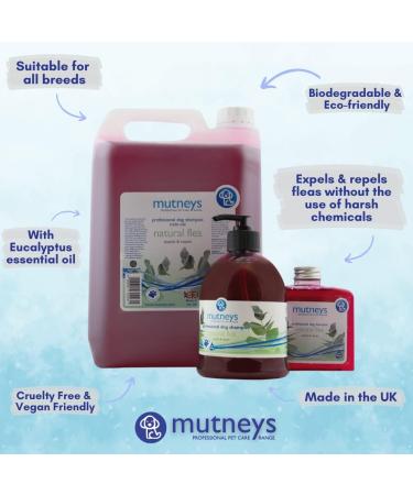 Mutneys Professional Pet Care Natural Flea Dog Shampoo 500 ml 500ml - Buy Online on SooperMarket.com