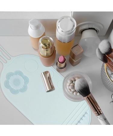 Veeteah Silicone Makeup Pad | Silicone Cleanser for Cosmetic Brushes - Portable Cosmetic Cleaning Pads Scrubber Mat Pad for Foundation & Lip Brush blue - Buy Online on SooperMarket.com