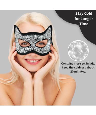 Cooling Eye Mask - Gel Hot Cold Therapy for Puffy Eyes Dry Eyes Headaches Migraines & Dark Circles (2 Pack - Blue & Black - Buy Online on SooperMarket.com