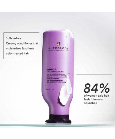 Pureology Hydrate Moisturizing Conditioner - Sulfate-Free & Vegan | 9 Fl Oz | For Medium to Thick Color Treated Hair - Buy Online on SooperMarket.com