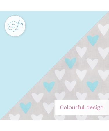 Baby Swaddle Wrap Blanket | Newborn Cotton Swaddling Sleeping Bag 0-3 Months (Blue Hearts) - Buy Online on SooperMarket.com