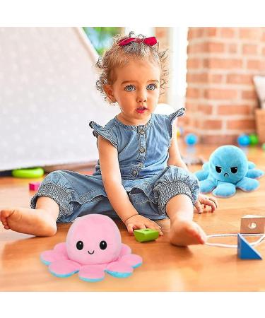 FASTEXX Octopus Reversible Plushies - Double-Sided Flip Mood Octopus Plush - Sweet Gift for Kids, Friends & Family - Pink/Blue - Buy Online on SooperMarket.com