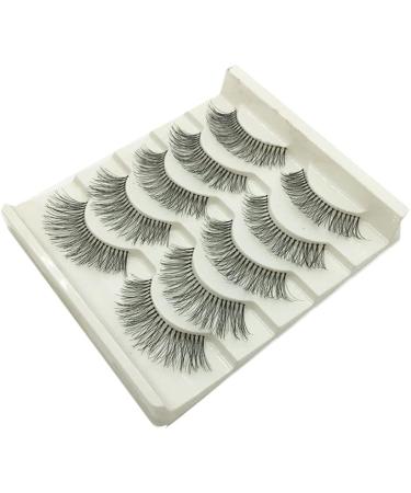 5 Pairs Handmade Natural Long Volume False Eyelashes Extensions Lashes as shown - Buy Online on SooperMarket.com