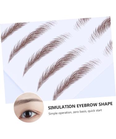 FOYTOKI 4pcs Grooming Natural Hair- False Eyebrow Realistic Hair-like Girl Tools Brown Shaping Transfer - Buy Online on SooperMarket.com