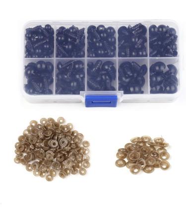 100PCS Solid Black Eyes with Washers for DIY Puppet & Plush Animal Making - Buy Online on SooperMarket.com