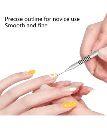 JSGHGDF 6Pcs Art Brush Striping Thin Long Line Dotting Drawing Pen Gel Polish Painting Metal Handle Striper - Buy Online on SooperMarket.com