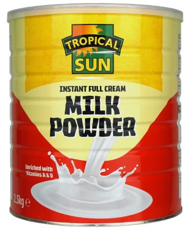Tropical Sun Full Cream Milk Powder 2.5KG | Boosted with Vitamins A & D! | Milk 2.5 kg (Pack of 1)