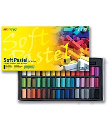 Non Toxic Mungyo Soft Pastel Set of 48 Assorted Colors Square Chalk(US English Version) - New Version