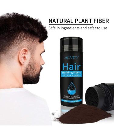 Aliver Hair Fibres Medium Brown Hair Loss Treatment - 15 Second Hair Thickener for Women & Men - Undetectable Natural Formula Spray Powder - Buy Online on SooperMarket.com