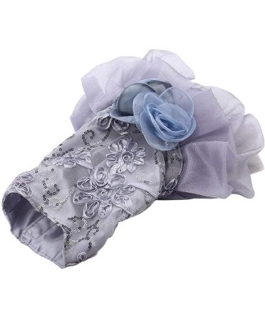 Elegant Gray Sequin Dog Dress - Small Pet Tutu Costume for Weddings & Special Occasions - Buy Online on SooperMarket.com