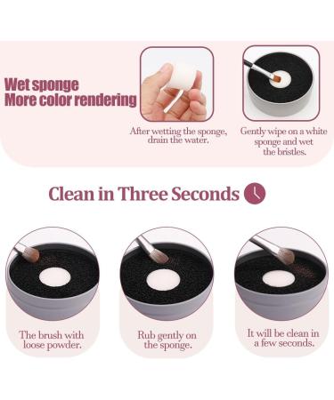 QUKLOGEN 3 In 1 Makeup Brush Cleaning Set Multifunctional Washing Bowl Drying Basket with Handle Silicone Cleaner Mat Removal Cleaner Sponge 150ml/5.12fl.oz Professional Makeup Brush Cleaner (Pink) - Buy Online on SooperMarket.com