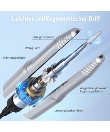 Buy Weiyi Electric Nail Miller Set - Professional Nail Care Device | Low Vibration 20 000 RPM 6 Drills & 106 Grinding Sleeves - International Shipping Available - Buy Online on SooperMarket.com