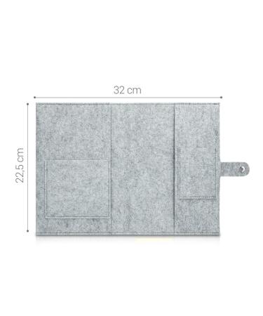 kwmobile Felt Cover for German Medical Records - U-Book & Vaccination Certificate with Extra Compartments | Durable & Stylish Protection - Buy Online on SooperMarket.com