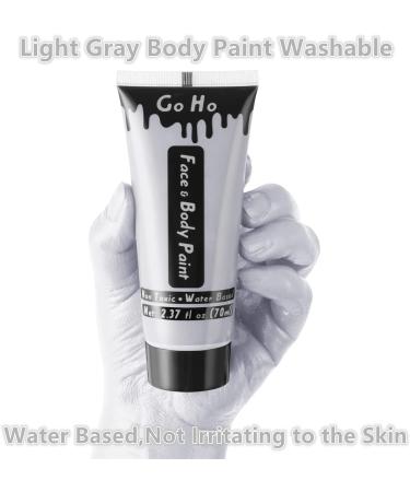 Go Ho Light Grey Body Paint - Washable Water-Based Cream for SFX, Cosplay, Halloween - 2.37 oz (70 ml) - Buy Online on SooperMarket.com