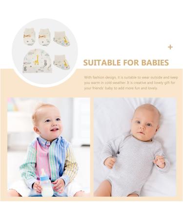 Artibetter Newborn Baby Hats Mittens Socks Set | Unisex Infant Cotton Caps Scratch Mittens | Baby Boys Girls Accessories - Buy Online on SooperMarket.com