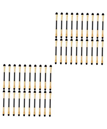 Baluue 40 Pcs Double Ended Eyeshadow Brush Precision Eye Shadow Brush Eye Makeup Tool Eye Brush Eye Makeup Brush Makeup Eyeshadow Brush Eye Makeup Kit Eyeshadow Makeup Brush 12.50X0.50X0.50CMx2pcs Goldenx2pcs