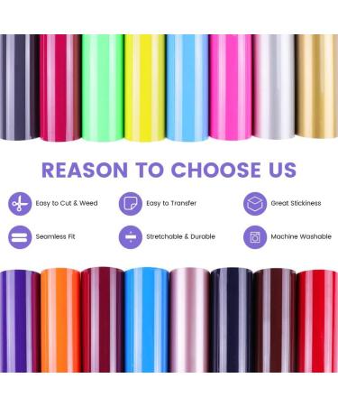 VAST WANT Silver HTV Vinyl Roll 12x30ft - Heat Transfer Vinyl for Cricut & Cutting Machines - Easy Weed & Transfer for Shirts - Buy Online on SooperMarket.com