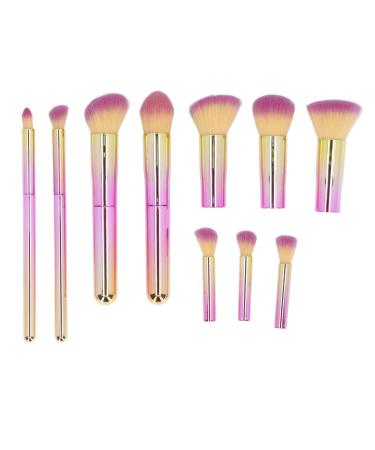 Zetiling Makeup Brush Set Portable Brush Collection for Eyebrow Eyeshadow Powder Concealer Various Specifications 10PCS Set