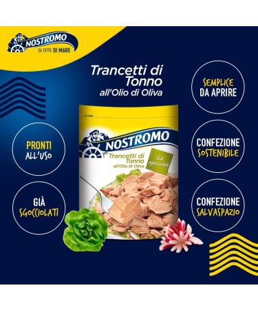 NOSTROMO Slices Tuna In Olive Oil Envelope Kg.1 Seasoning - Made In Italy - Buy Online on SooperMarket.com