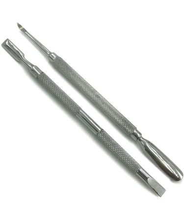 Spoon Cuticle Pusher Cleaner Trimmer Manicure Pedicure Nail Care Tools 2 Pc Set