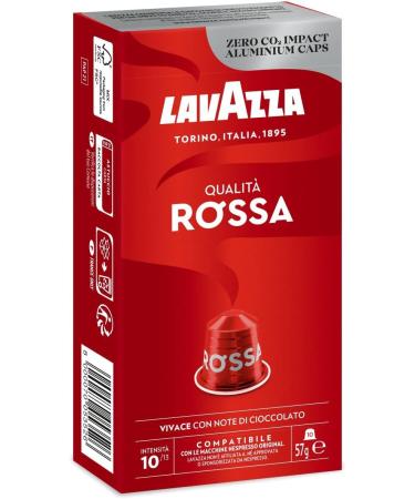 Nespresso Compatible Lavazza Qualita Rossa 10 Aluminium Coffee Capsules (4) - Buy Online on SooperMarket.com