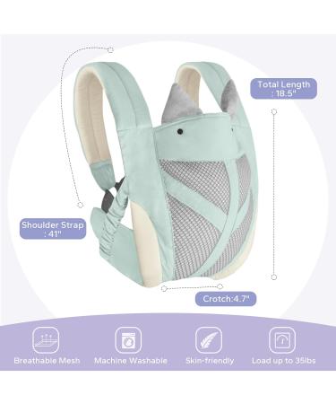 FUNUPUP 4-in-1 Baby Carrier | Portable Newborn to Toddler Sling Carrier | Breathable Mesh | Up to 35lbs | Blue - Buy Online on SooperMarket.com