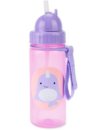 Skip Hop Toddler Sippy Cup with Straw  Zoo Straw Bottle 13 oz  Narwhal