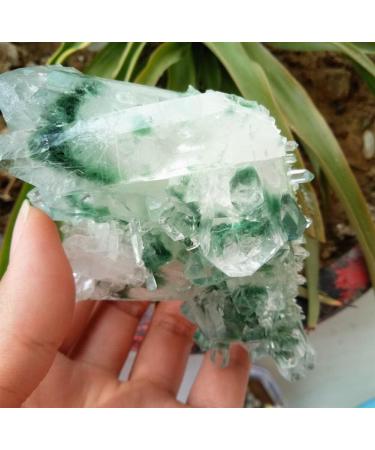 Choice of Gifts 300g Natural Green Ghost Quartz Cluster Crystal Cluster Specimen Vibration FUZEGRDLI - Buy Online on SooperMarket.com